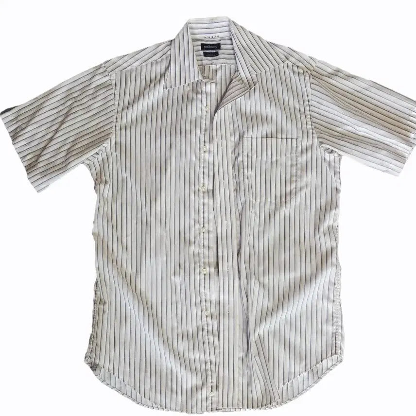 [BUNJANG] Vintage Striped Short Sleeve Shirt / 빈티지 스트라이프 반팔셔츠