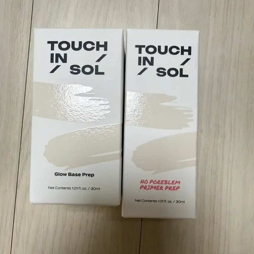 [BUNJANG] Touch in Sol Glow Base Prep & No Poreblem Primer Prep Set / 미개봉) 터치인솔 글로우 베이스 프렙, 터치인솔 노포어블럼 프라이머 프렙