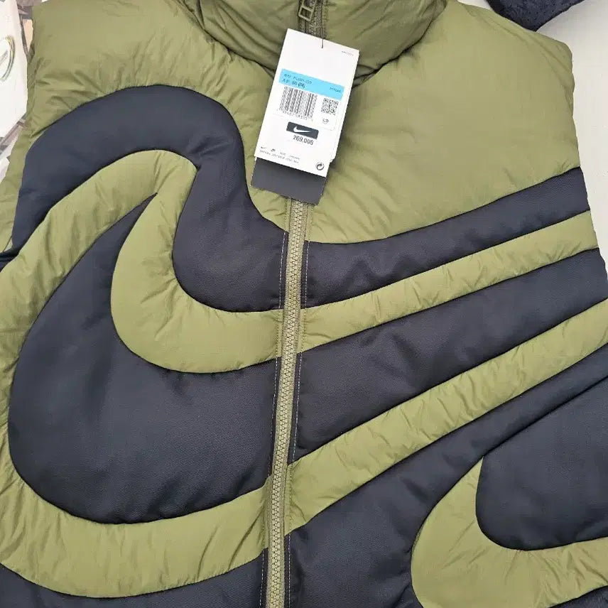 [BUNJANG] Nike Women's Therma-FIT Padded Vest M Khaki/Black / 나이키 여성 써마핏 패딩 조끼 M 카키/블랙 새상품