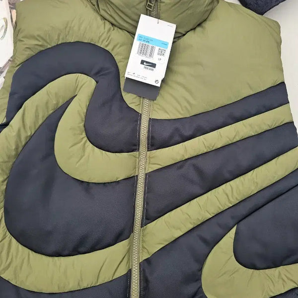 [BUNJANG] Nike Women's Therma-FIT Padded Vest M Khaki/Black / 나이키 여성 써마핏 패딩 조끼 M 카키/블랙 새상품
