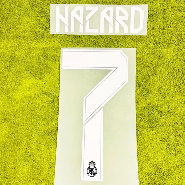[BUNJANG] 21-22 Real Madrid Away Hazard League Jersey Name Set / 21-22 레알마드리드 어웨이 아자르 리그 유니폼 마킹 챔스 네임셋
