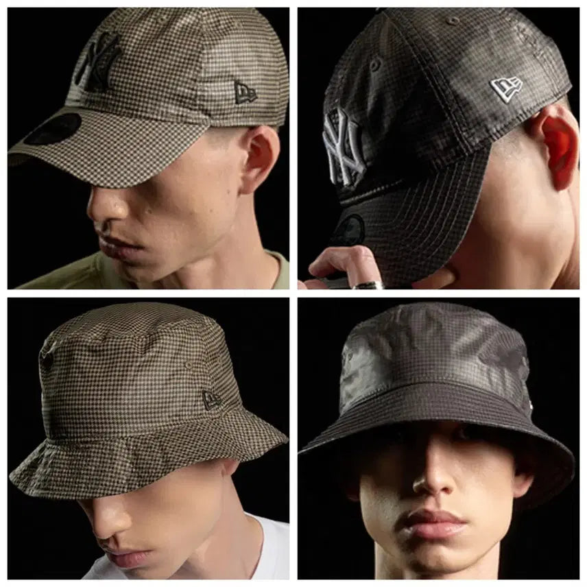 [BUNJANG] New Era Black Label Cap & Bucket Hat Set / 뉴에라 블랙라벨 모자