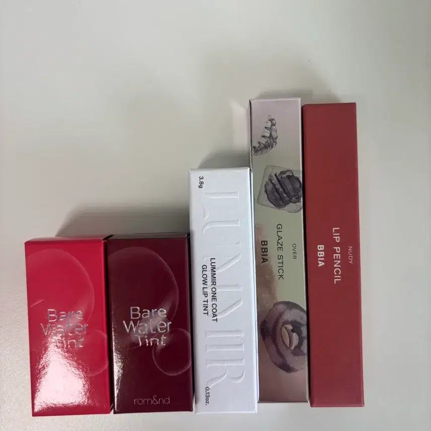 [BUNJANG] Cool Tone Lip Tint Bundle / 쿨톤 립 모음(롬앤/루미르/삐아)
