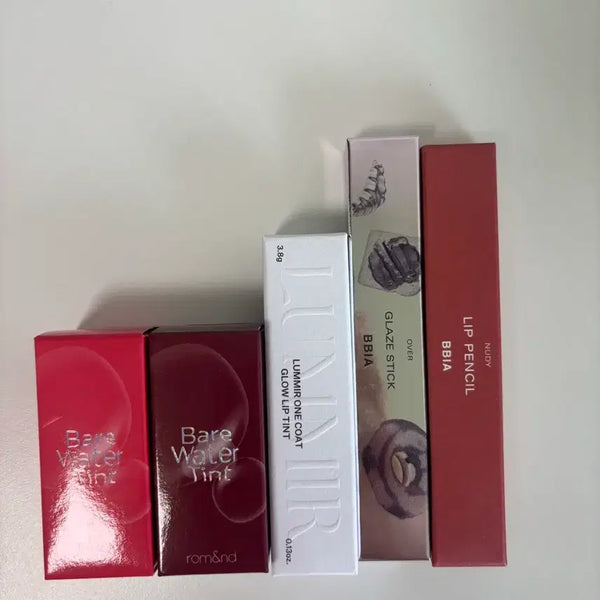 [BUNJANG] Cool Tone Lip Tint Bundle / 쿨톤 립 모음(롬앤/루미르/삐아)