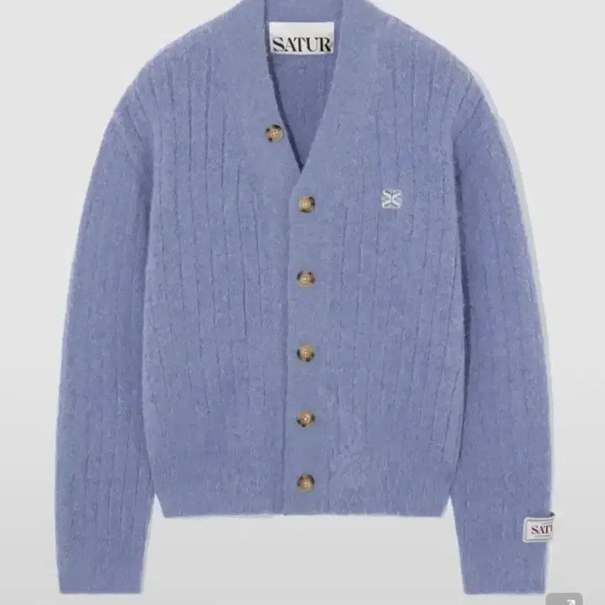 [BUNJANG] Sattore Faro Oversized Alpaca Cardigan Warm Sky / 세터 파로 오버사이즈 알파카 가디건 웜스카이