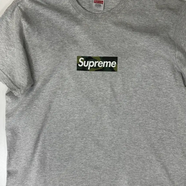 [BUNJANG] Supreme Camo Box Logo T-Shirt Grey L / 슈프림 카모 그레이 박스로고 반팔 티셔츠 L