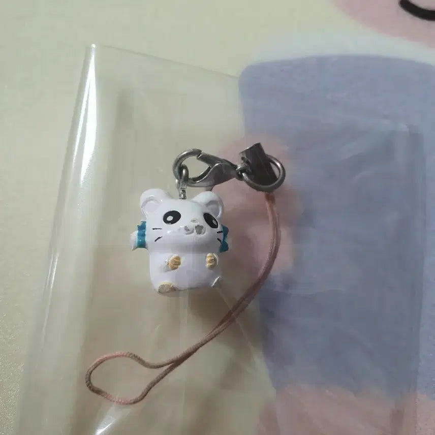 [BUNJANG] Vintage Hamtaro Ribbon Figure Cellphone Charm / 빈티지 고전 햄토리 리본 피규어 핸드폰고리