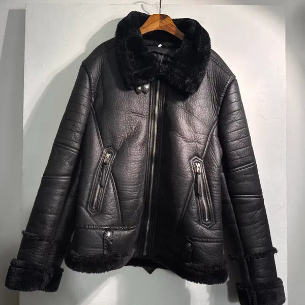 [BUNJANG] Vintage Faux Shearling Mustang Jacket XL / VINTAGE 빈티지 인조 무스탕 XL C643