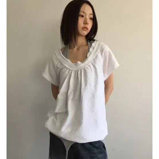 [BUNJANG] Doggy Bohemian Dot T-Shirt / 더기 보헤미안 도트 티셔츠