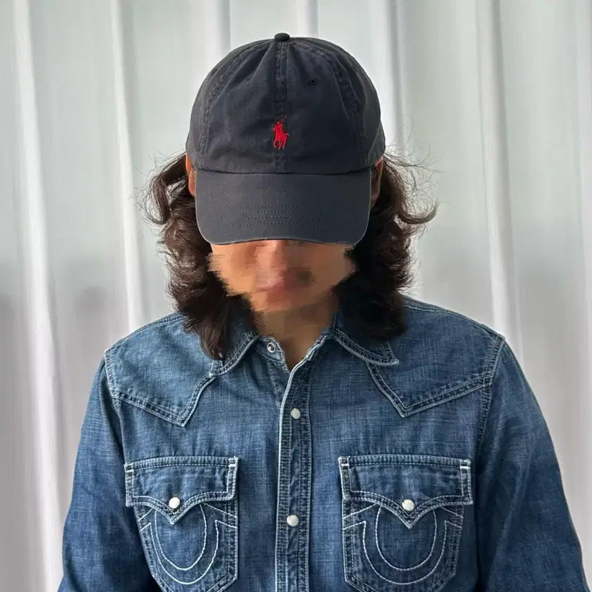 [BUNJANG] Polo Ralph Lauren Black Chino Baseball Cap / 폴로 랄프로렌 블랙 치노 볼캡 모자