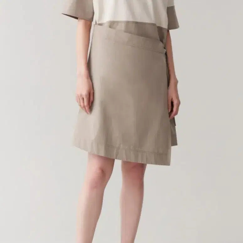 [BUNJANG] COS Contrast Wrap Dress / COS 코스 콘트라스트 랩원피스