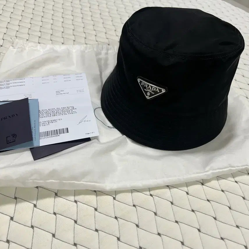 [BUNJANG] Prada Re-Nylon Bucket Hat - Black, Size M / 프라다 리나일론 버킷햇 M 블랙