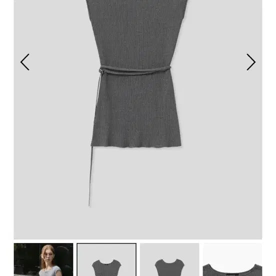 [BUNJANG] Eloju Monique Cap Sleeve Knit - Charcoal Gray / (새상품) 엘로주 monique cap sleeve knit