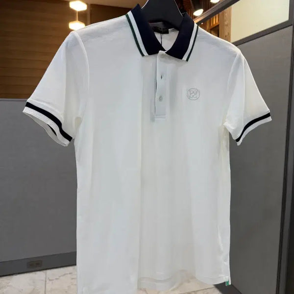 [BUNJANG] Men's Golf Short Sleeve T-Shirt White M (95 Size) / 남성 골프 반팔티 M(95사이즈)