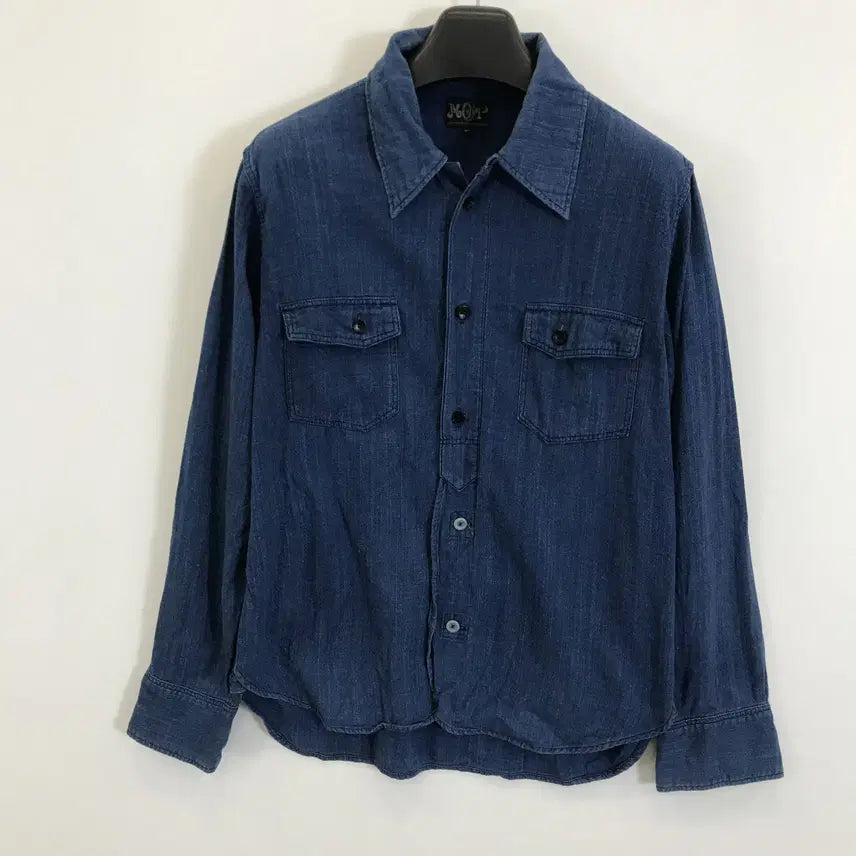 [BUNJANG] MOP Motorcycle Garment JPN Denim Shirt Blue / MOP 모터사이클 가먼트 JPN 데님셔츠 [40]