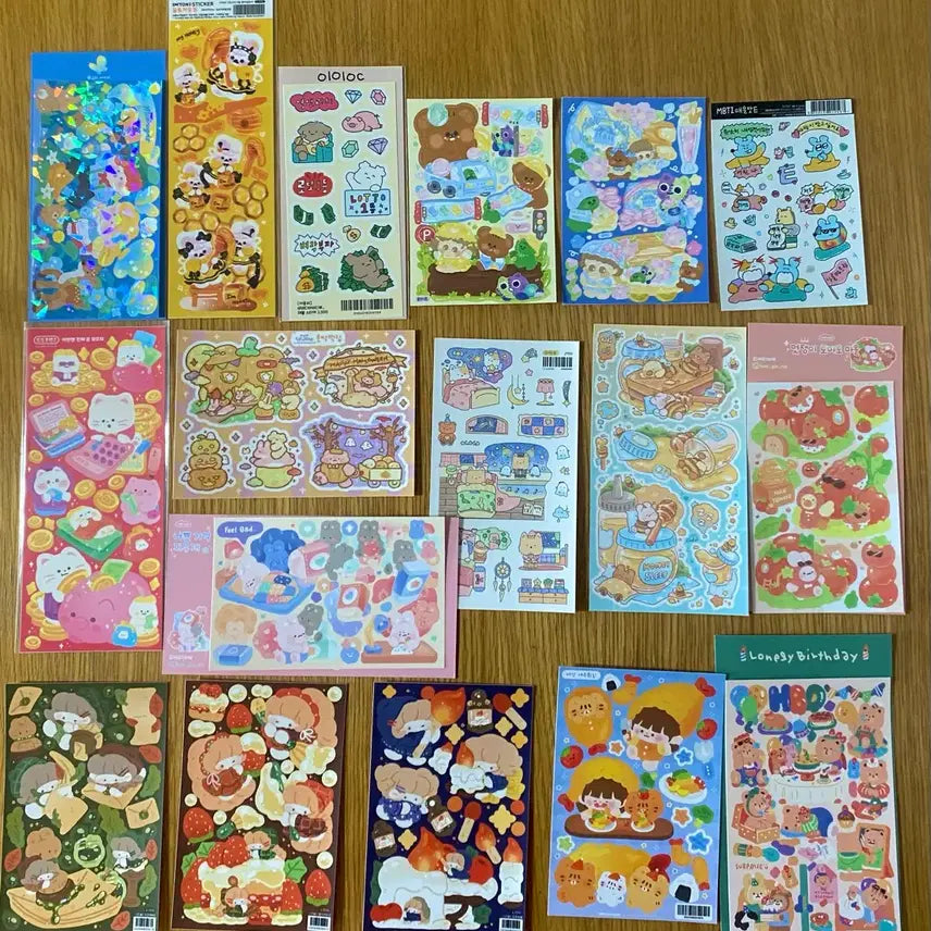 [BUNJANG] Unused Sticker Set (31 Sheets) Bundle / 미사용 씰스 31장 일괄 처분
