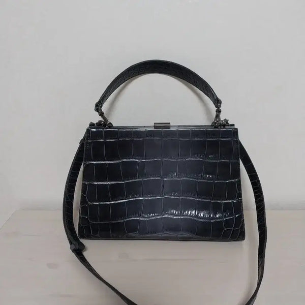 [BUNJANG] Vera Wang Crocodile Pattern Tote/Shoulder Bag / 베라왕(Vera Wang) 크로커다일 패턴 토트/숄더백