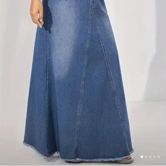 [BUNJANG] Women's Denim Long Skirt / 여성용 데님 롱 스커트(배송비포함)