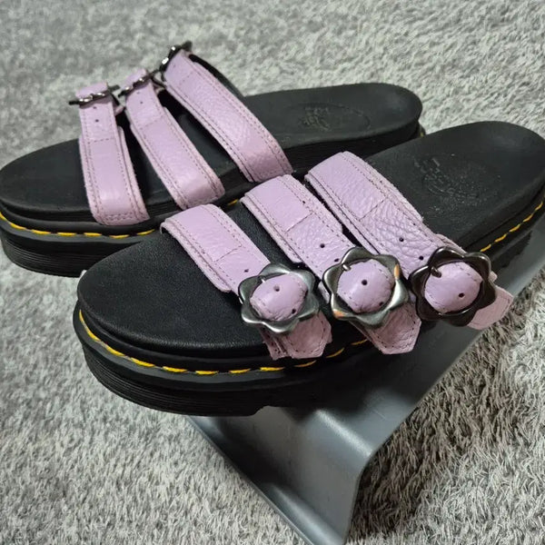 [BUNJANG] Dr. Martens Blair Buckle Sandal Lilac Nappa Leather UK 6 (250) / 닥터마틴 블레어 버클 샌들 UK6(250)
