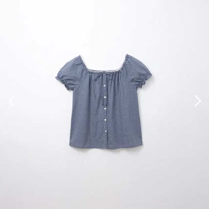 [BUNJANG] Archive J2U May Check Blouse Blue / 아카이브제이투유 메이체크 블라우스 blue