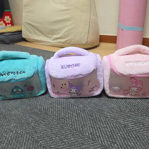 [BUNJANG] Sanrio Character Pouch Bundle Set (Kuromi, My Melody, Hangyodon) / 산리오 파우치 3개일괄 (쿠로미, 마이멜로디, 한교동)