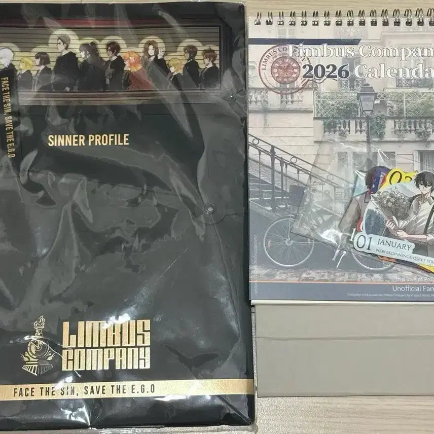 [BUNJANG] Limbus Company 2026 Calendar & Prisoner Profile Bundle Set / 림버스 컴퍼니 림버스 2026 캘린더&수감자 프로파일 일괄