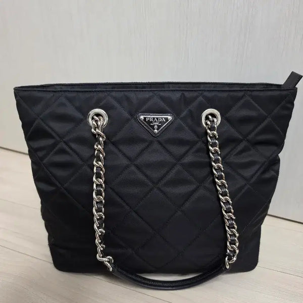 [BUNJANG] Prada Tessuto Quilting Chain Bag Black / 정품 프라다 테수토 퀼팅 체인백