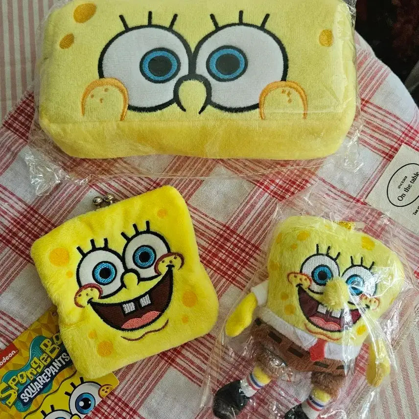 [BUNJANG] SpongeBob SquarePants Authentic Doll Keyring Set, Pouch, Coin Purse / (정품)스펀지밥 인형 키링 세트 파우치 동전지갑