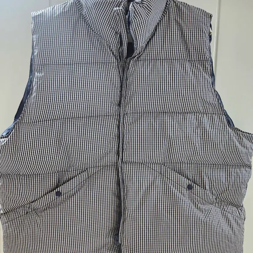 [BUNJANG] Baon Check Padded Vest / 바온 체크 패딩 조끼