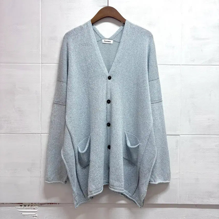 [BUNJANG] Plantation by Issey Miyake Pale Blue Net Cardigan / Plantation by IsseyMiyake 페일블루 네트 가디건