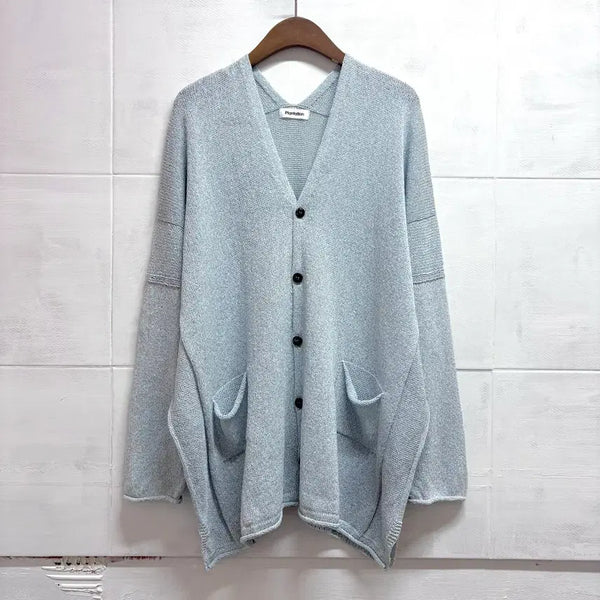 [BUNJANG] Plantation by Issey Miyake Pale Blue Net Cardigan / Plantation by IsseyMiyake 페일블루 네트 가디건