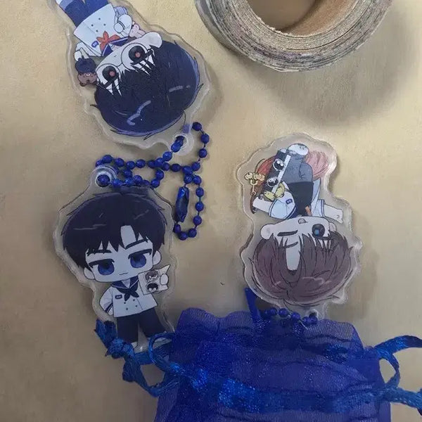 [BUNJANG] Ghost Story Office Horror Club HYUNMOO 1 Team Photo Book Keyring 3 Types + Masking Tape Bundle Set / 미사용) 괴담출근 현무1팀 화보전 키링3종+마스킹테이프 일괄