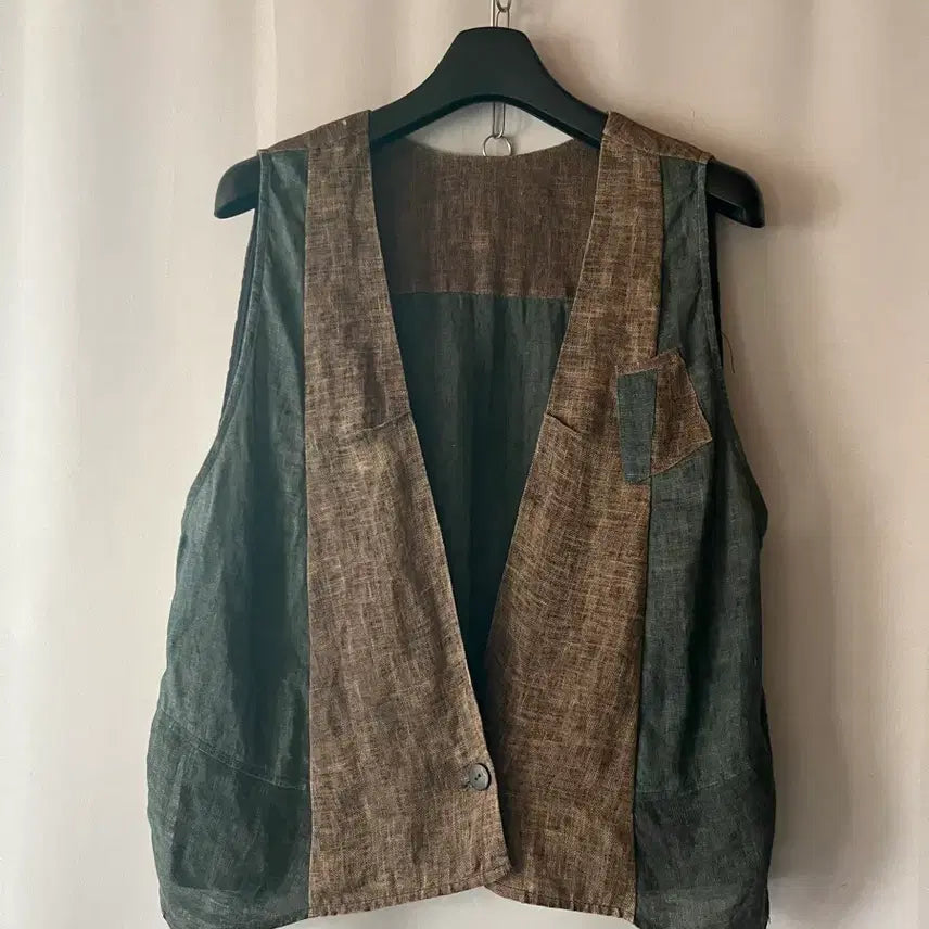 [BUNJANG] Natural Dye Linen Vest / 천연염색 린네조끼
