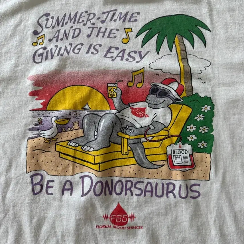 [BUNJANG] 90s Vintage Be A Donorsaurus T-Shirt / Be A Donorsaurus 90s 빈티지 티셔츠
