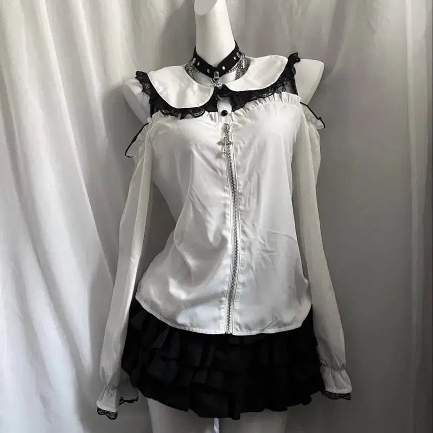 [BUNJANG] Mars Jisokkei Blouse / 마즈 mars 지뢰계 블라우스 레이스 공겜여주 (( 마지막가격!!