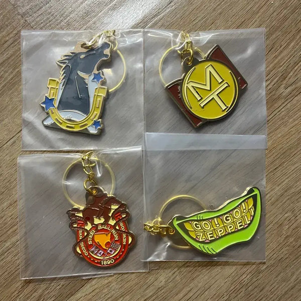 [BUNJANG] JoJo's Bizarre Adventure: Steel Ball Run Ichiban Kuji H Prize Metal Charm Keychain Bundle Set / 죠죠 스틸 볼 런 제일복권 H상 메탈 참 키링 일괄 쿠지