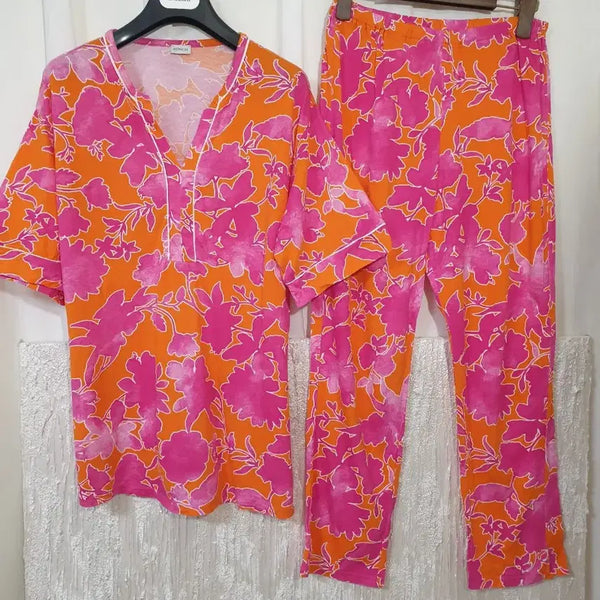 [BUNJANG] ROSCH Premium Homewear Flower Two-Piece Set / 독일 ROSCH 프리미엄 홈웨어 플라워투피스