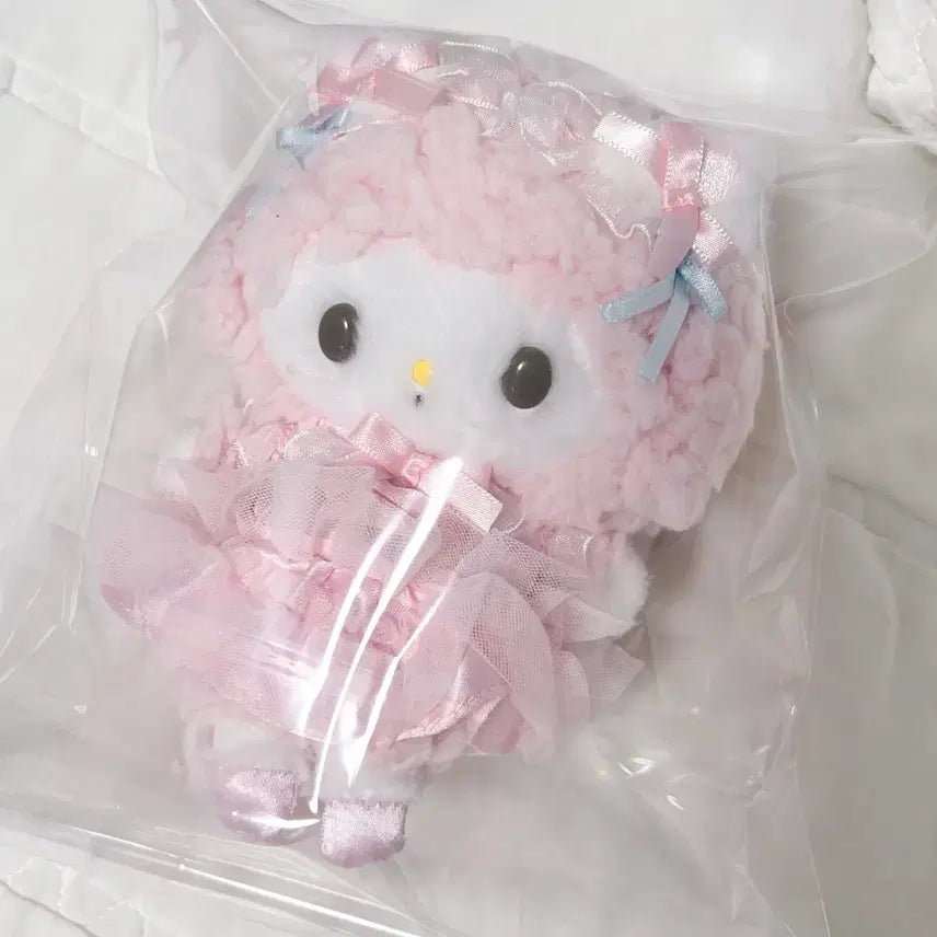[BUNJANG] My Melody Ballerina Mascot Keyring Plush Doll / 마이멜로디 피아노 시로네코 발레리나 마스코트 키링 인형