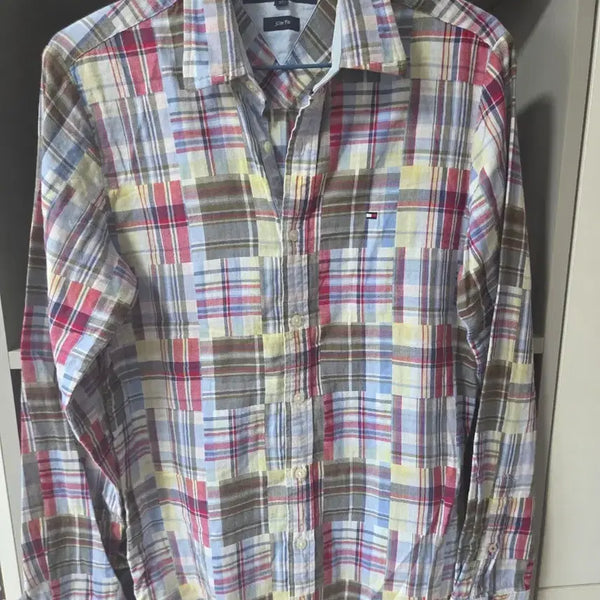 [BUNJANG] Tommy Hilfiger Checkered Shirt / 타미힐피거 체크 남방 셔츠