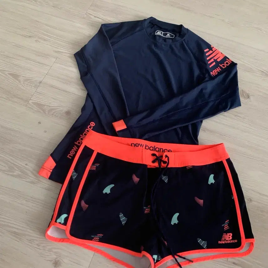 [BUNJANG] New Balance Rash Guard Set / 뉴발란스 래쉬가드 세트 네온