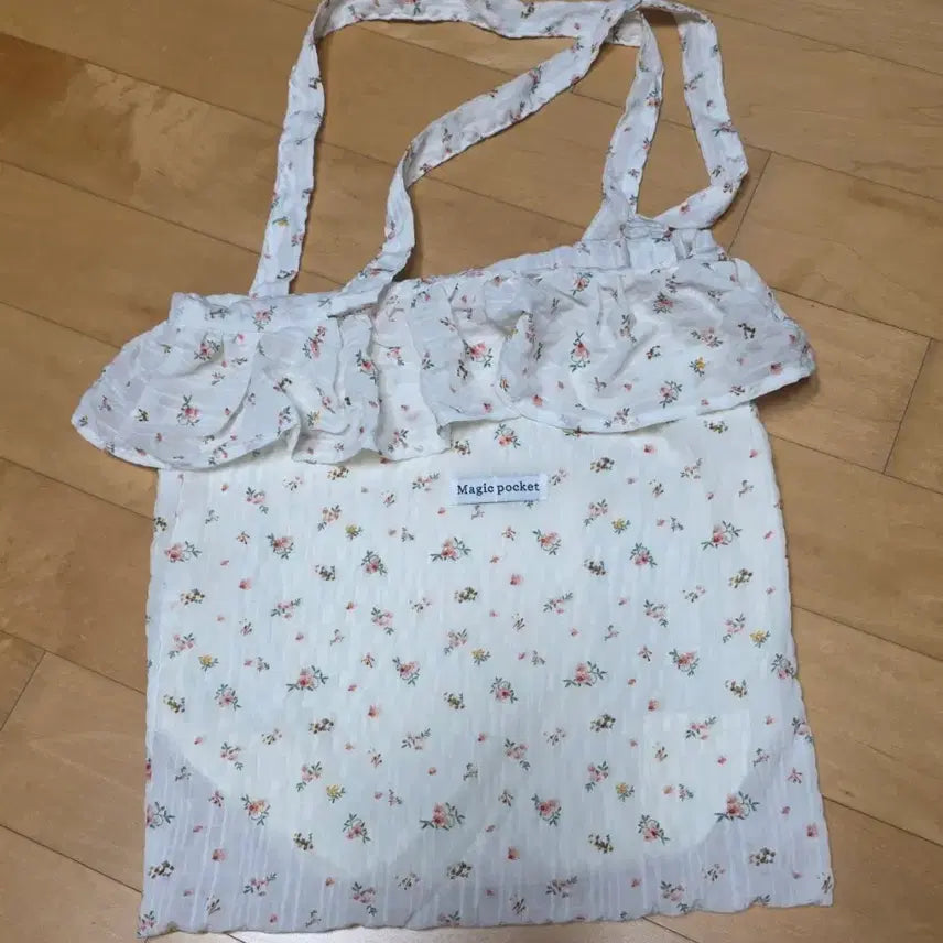 [BUNJANG] Chiffon Eco Bag Ivory / 여름 쉬폰 에코백 새상품 아이보리