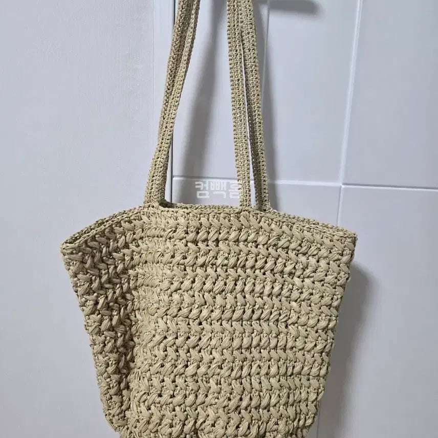 [BUNJANG] Ssong Studio Big Paper Yarn Bag - Beige / 쏭스튜디오 빅 페이퍼얀 백_ 베이지