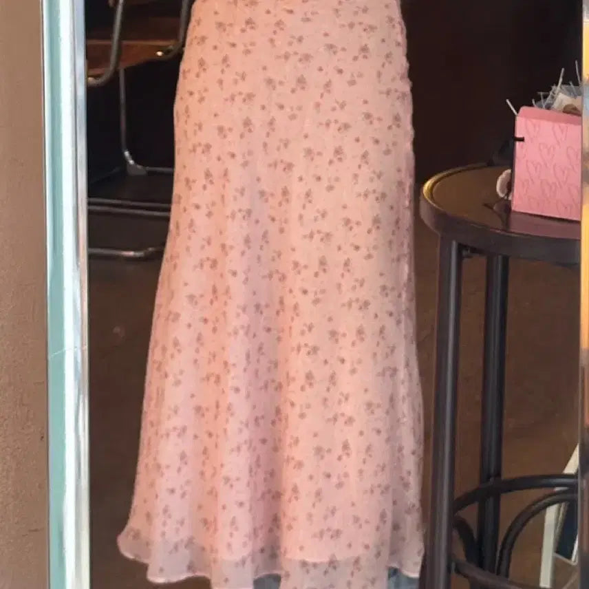 [BUNJANG] Ruru Seoul Flower Chiffon Skirt / 루루서울 플라워 쉬폰 스커트
