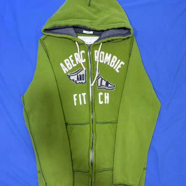 [BUNJANG] Abercrombie & Fitch Green Hoodie Zip-Up L / 아베크롬비 후드집업 그린 L 양홍원 후드집업