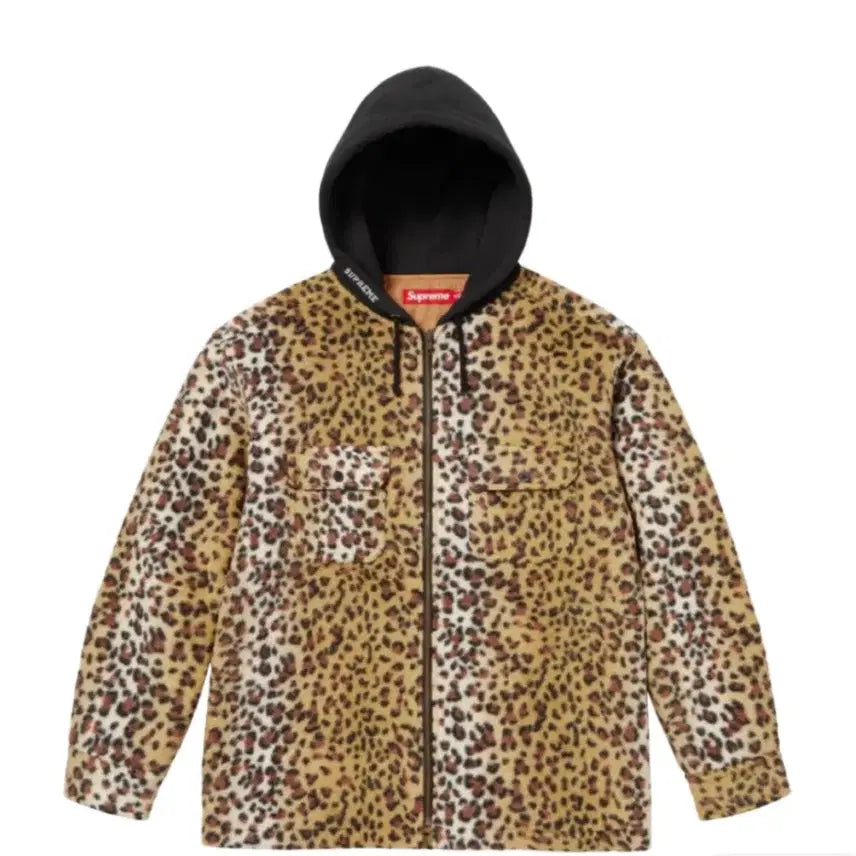 [BUNJANG] Supreme Leopard Hooded Zip Up XL / 슈프림 레오파드 후드집업(xl)