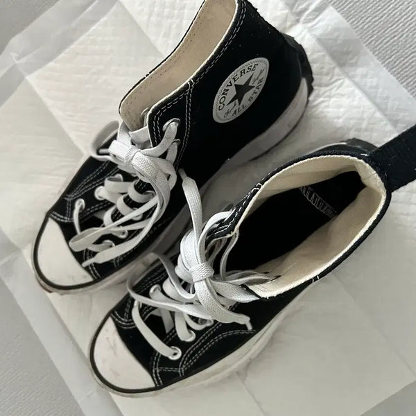 [BUNJANG] Converse Run High Black 255mm Shoes / 컨버스 런하이 /블랙 255mm/택배포함