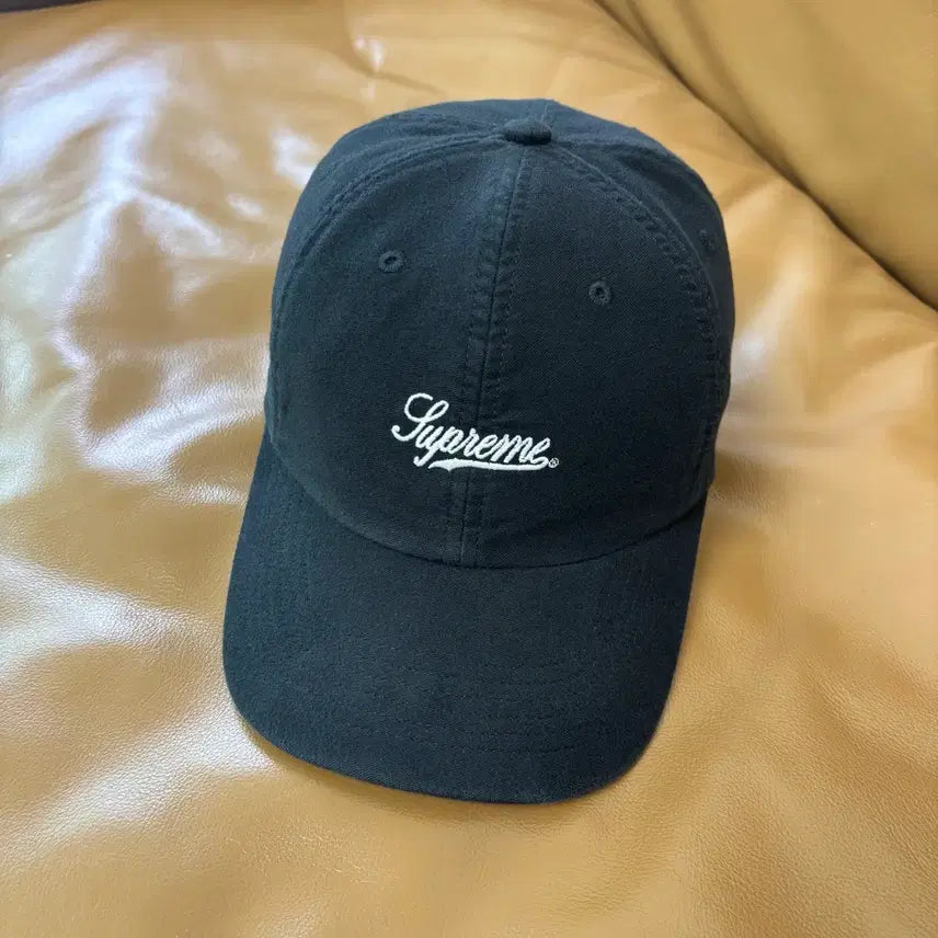 [BUNJANG] Supreme 6-Panel Cap Script Logo Black / 슈프림 6패널 볼캡 모자 스크립트 로고 블랙