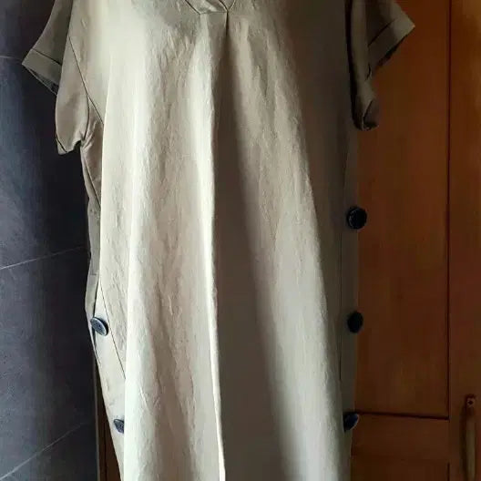 [BUNJANG] Linen Blend Oversized Long Dress - New / 린넨 오버핏 롱원피스(택유/새제품)
