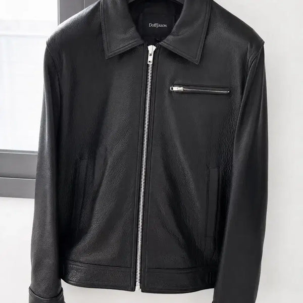 [BUNJANG] Doffjason Cowhide Single Jacket Black L / 도프제이슨(Doffjason) 카우하이드 싱글 자켓 L