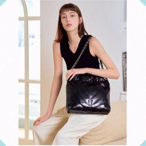 [BUNJANG] J.ESTINA illy Quilted Shopper Chain Bag / 제이에스티나 illy 쇼퍼백 체인백